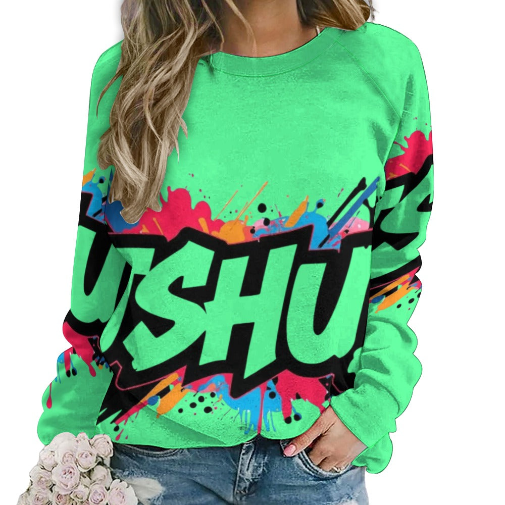 Felpa Donna JSHub Multicolor – Stile Streetwear con Graffiti All-Over