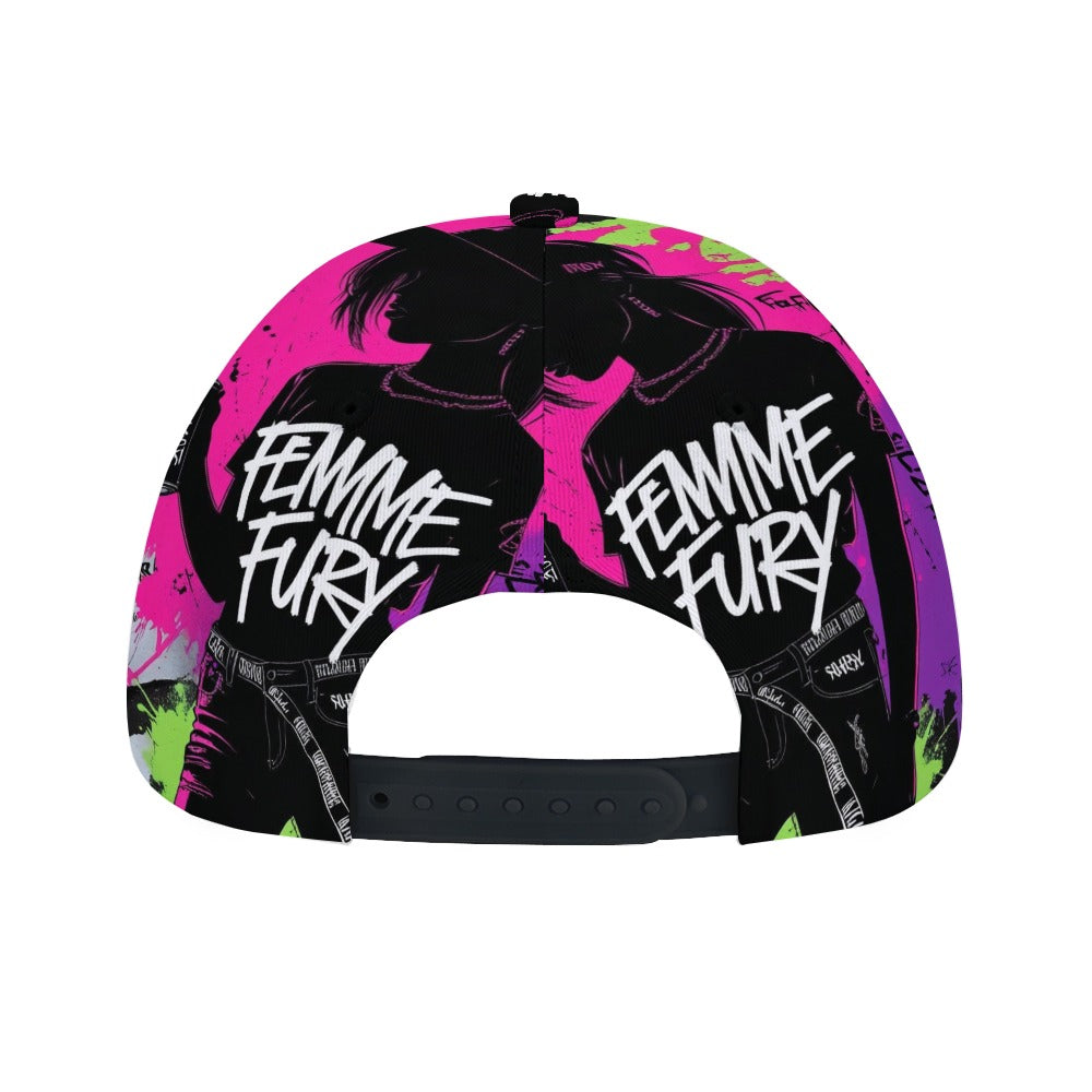 Cappello Baseball Donna FEMME FURY –  Nero Graffiti
