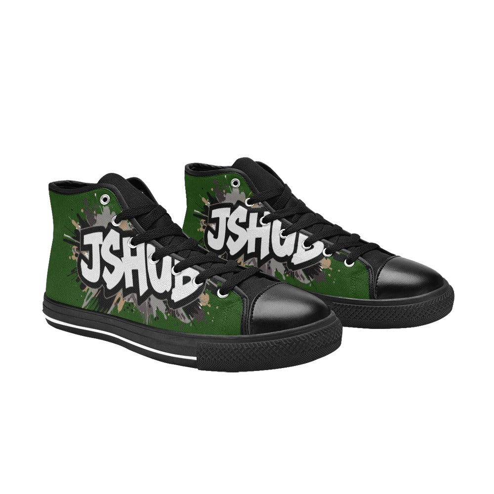 Scarpe Alte da Donna in Tela Urban JSHub Graffiti Dark – Design Esclusivo