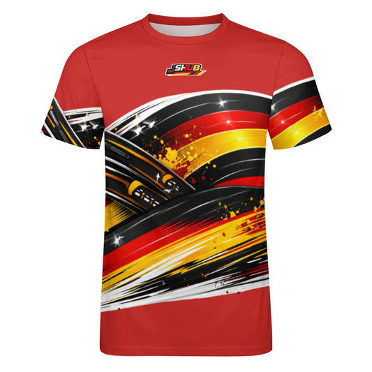 T-Shirt Germany Uomo Rosso Scuro JSHUB Winter Nation 2026 Streetwear