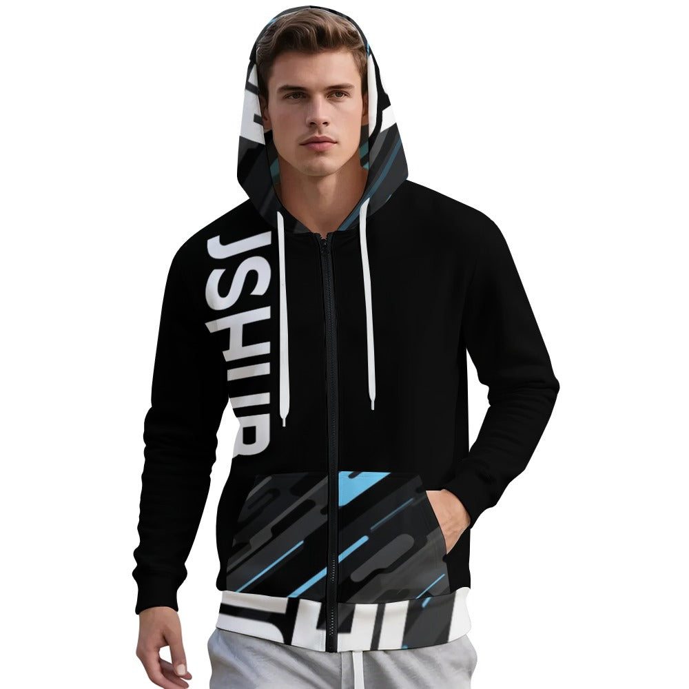JS HUB Motion Core High Neck Hoodie Uomo Nera Multicolor