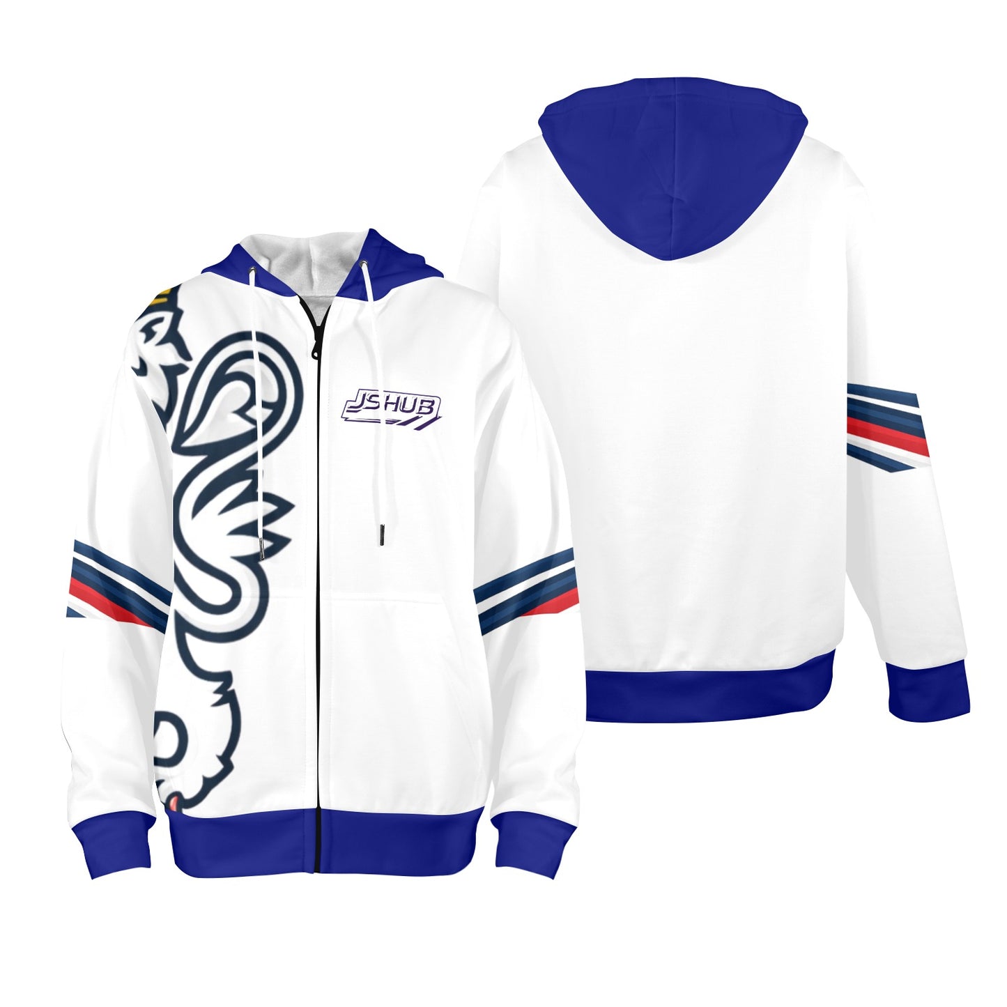 Felpa Donna Norway Tech Nordico Bianca Winter Nation 2026 JSHUB Zip Full