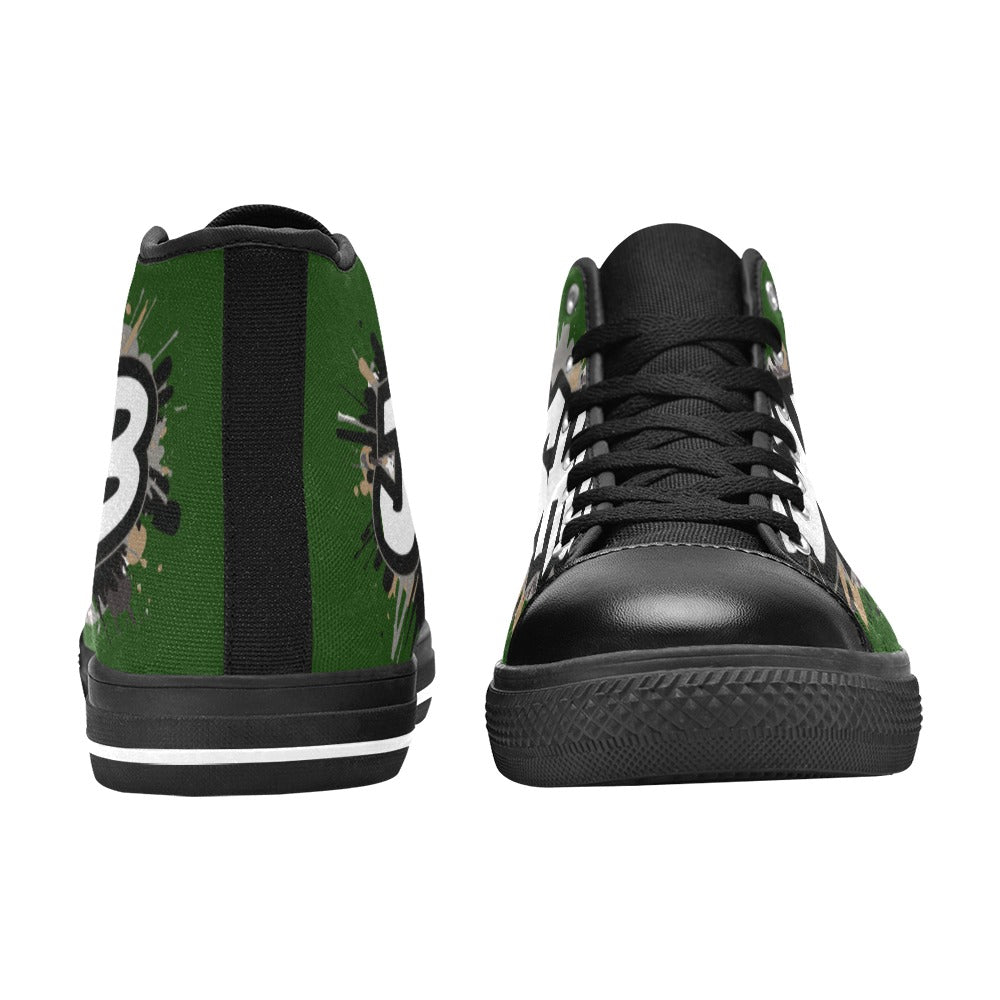 Scarpe Alte da Donna in Tela Urban JSHub Graffiti Dark – Design Esclusivo
