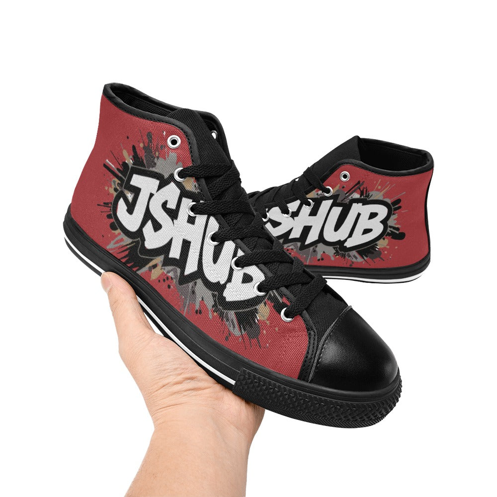 Scarpe Alte da Donna in Tela Urban JSHub Graffiti Dark – Design Esclusivo