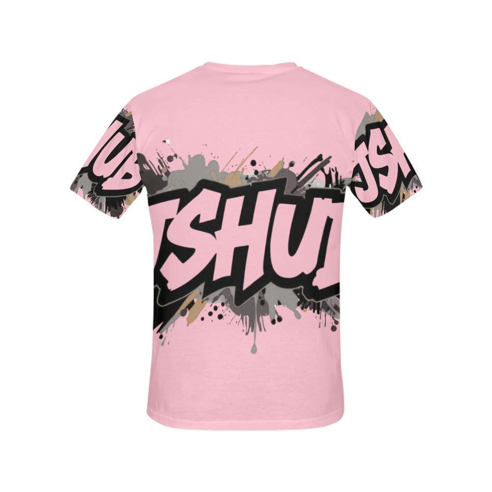 T-shirt Donna JSHub Urban Streetwear Graffiti Monochrome – Stampa All-Over