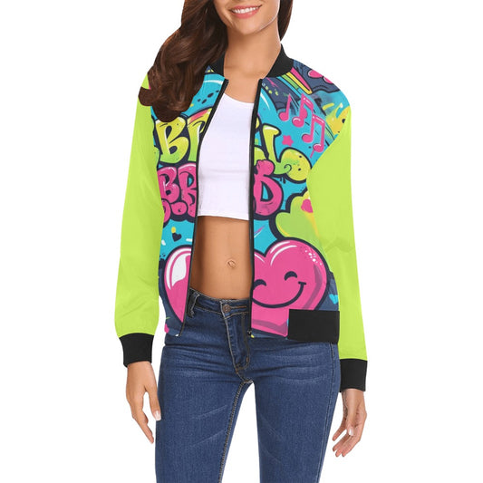Bomber donna Viber City stampa all-over emozioni urbane – 5 varianti colore