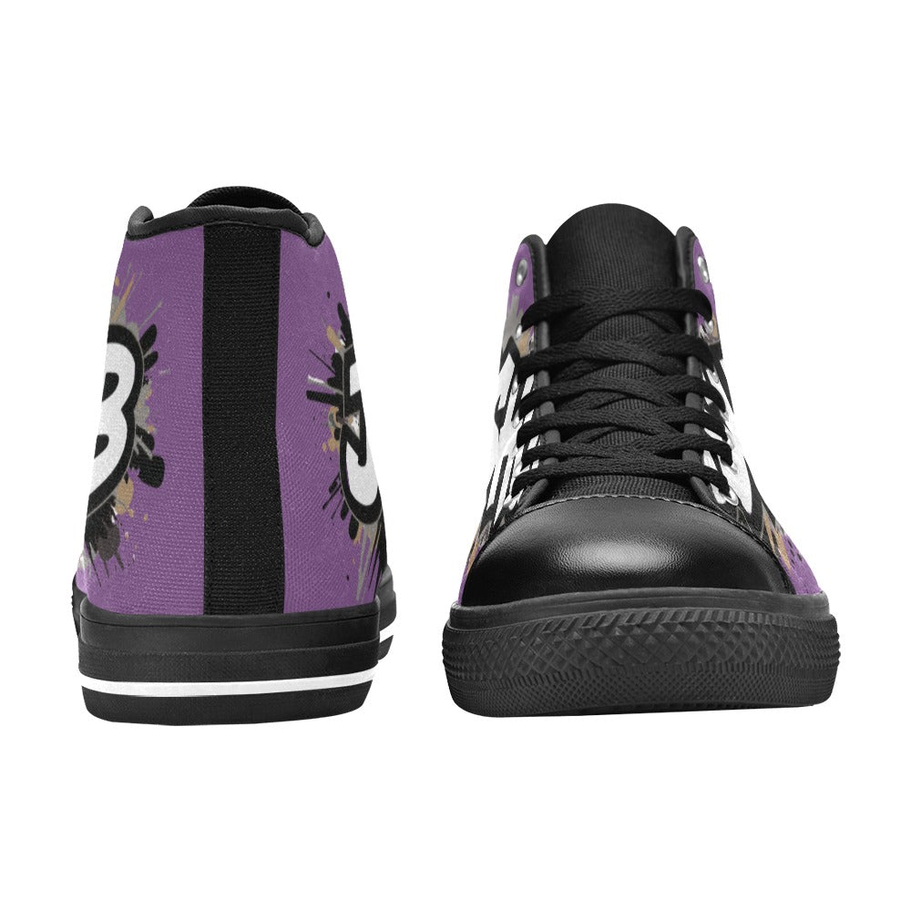 Scarpe Alte da Donna in Tela Urban JSHub Graffiti Dark – Design Esclusivo