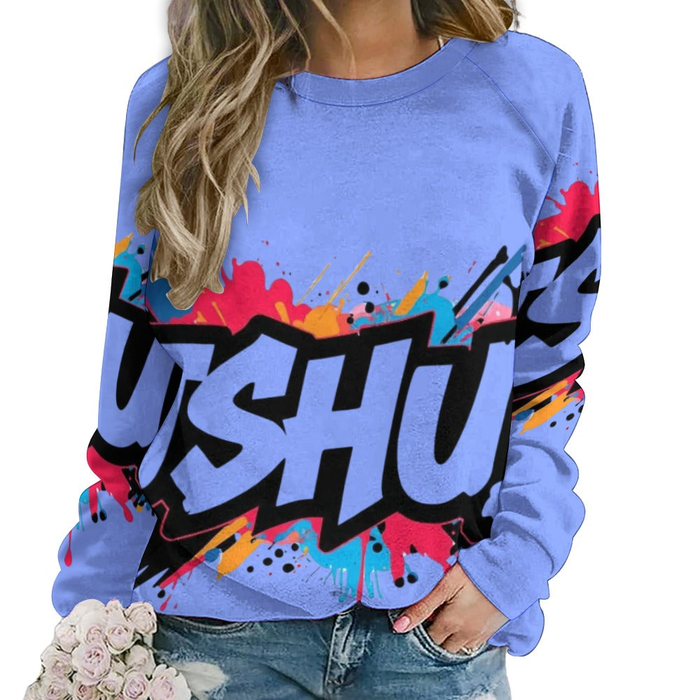Felpa Donna JSHub Multicolor – Stile Streetwear con Graffiti All-Over