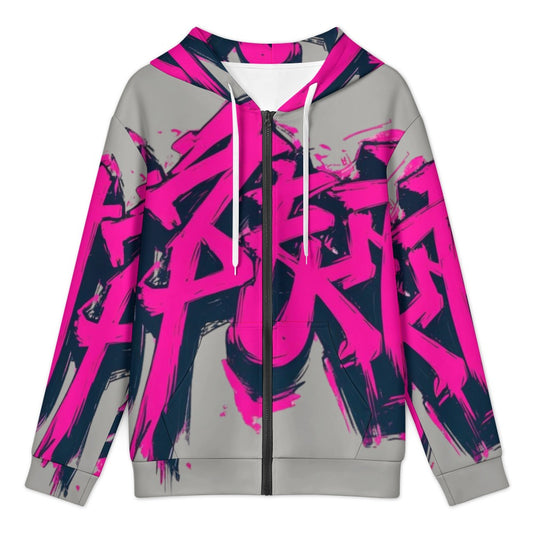 Felpa JSPORTS Momo M07 – Grigio Melange e Fuxia Contornata da Sfumature Scure