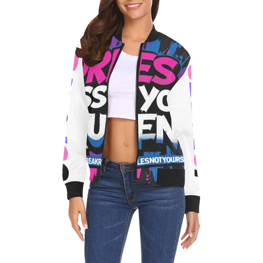 Bomber donna Dress Power multicolor con maniche bianche e scritte JSports
