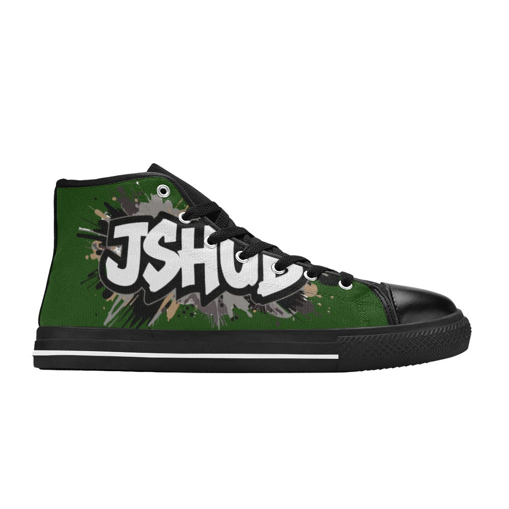 Scarpe Alte da Donna in Tela Urban JSHub Graffiti Dark – Design Esclusivo