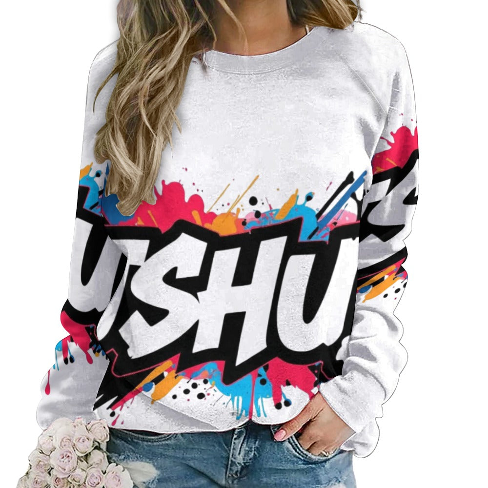 Felpa Donna JSHub Multicolor – Stile Streetwear con Graffiti All-Over