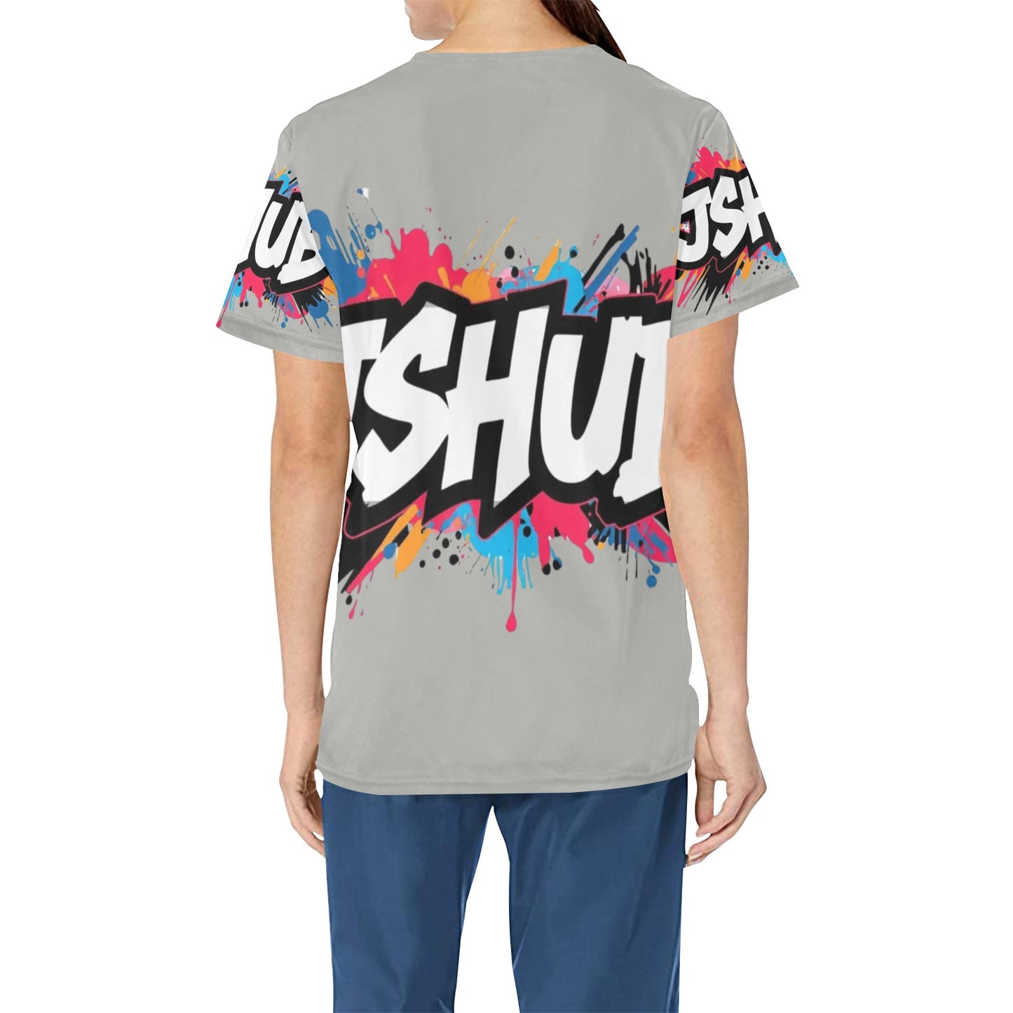 T-shirt Scrub Unisex JSHub Logo Multicolor All-Over – Urban Style 2025