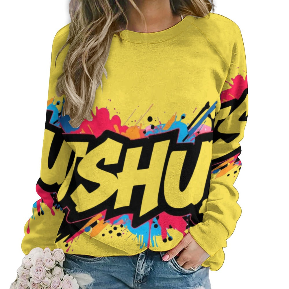 Felpa Donna JSHub Multicolor – Stile Streetwear con Graffiti All-Over