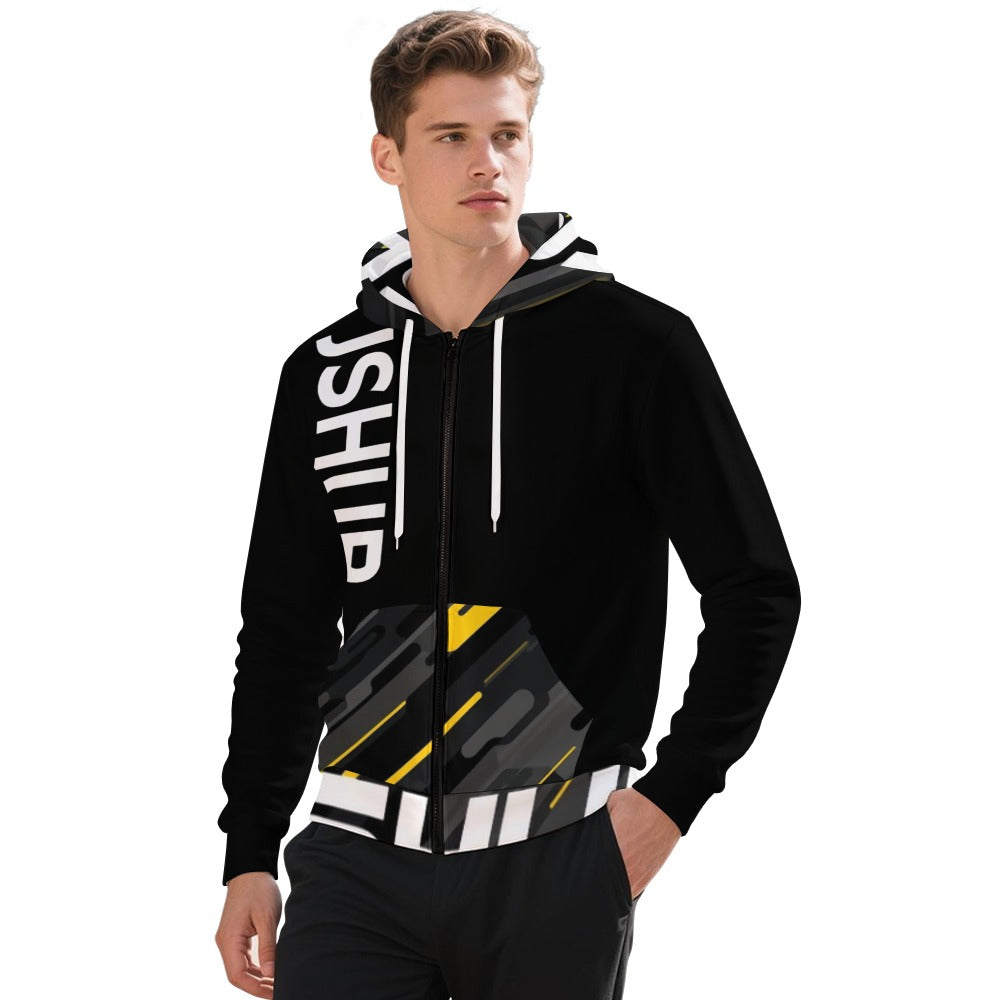 JS HUB Motion Core High Neck Hoodie Uomo Nera Multicolor