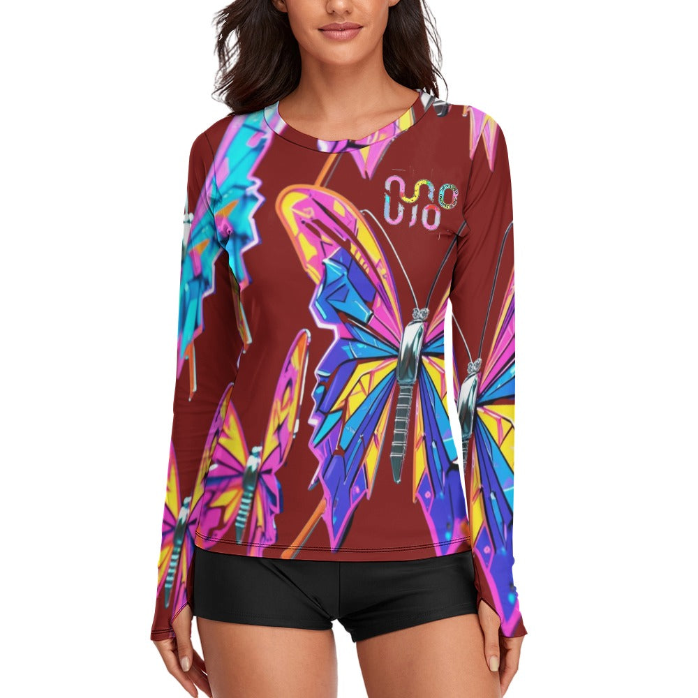 Maglietta donna Wings of Noise maniche lunghe protezione UV – 10 varianti colore