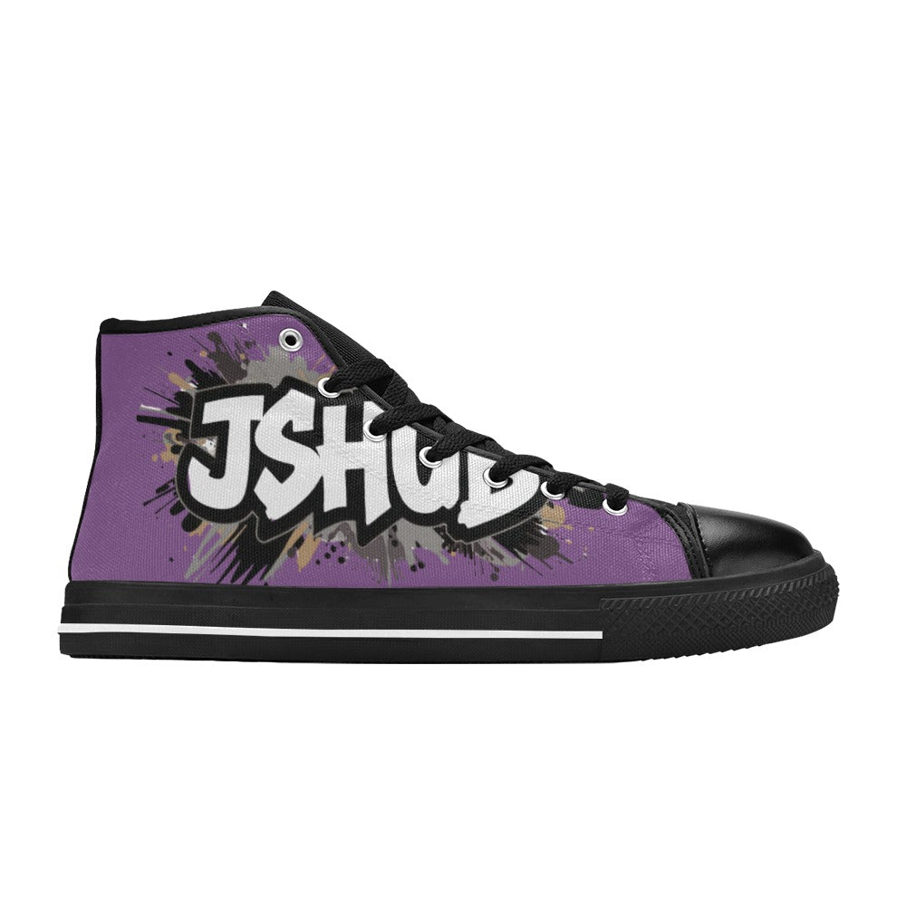 Scarpe Alte da Donna in Tela Urban JSHub Graffiti Dark – Design Esclusivo