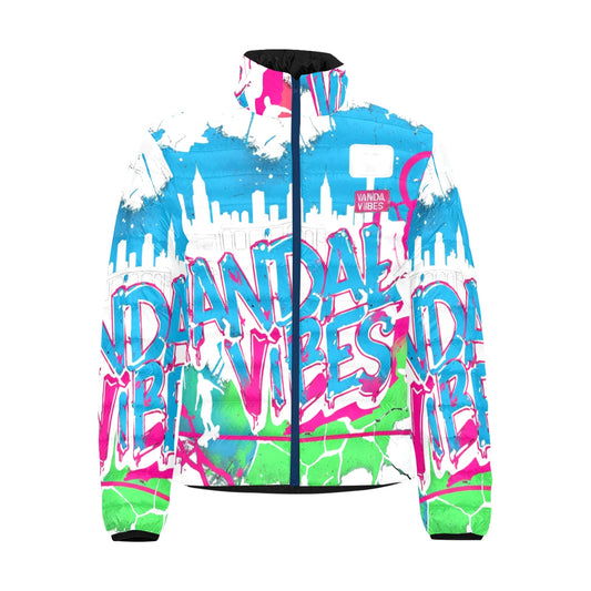 Giacca Bomber Uomo Collezione Vandal Vibes JSHUB – Base Bianca Stampa All Over