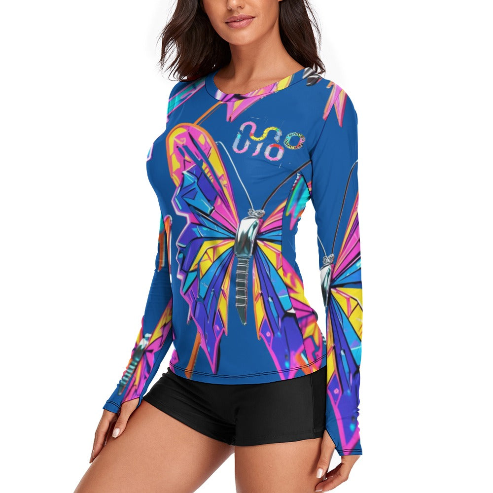 Maglietta donna Wings of Noise maniche lunghe protezione UV – 10 varianti colore