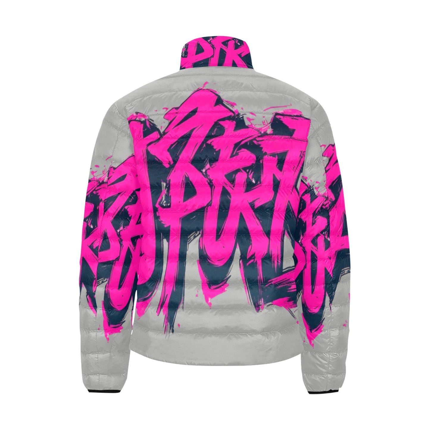 Giacca Bomber Uomo Collezione JSports Momo M07 Grigio Melange e Fucsia JSHUB – Base Grigio Melange con Stampa All-Over Fucsia Contornata da Sfumature Scure