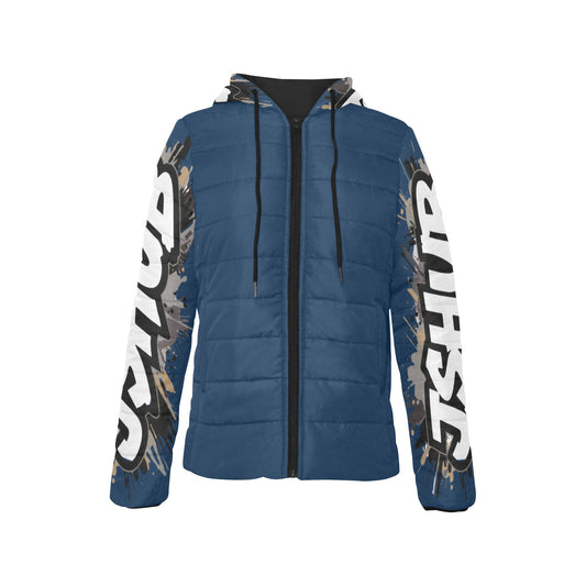 Giacca Imbottita con Cappuccio da Donna – Stampa All Over JSHub