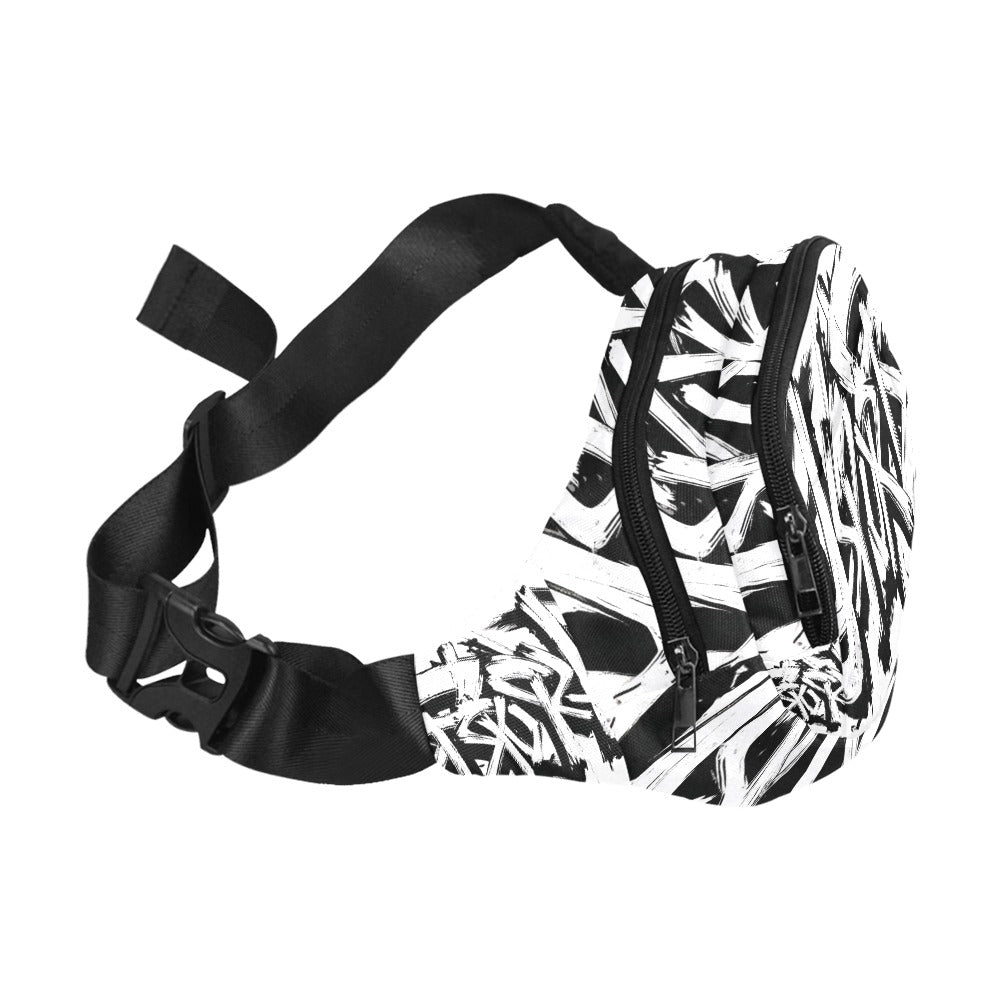 Marsupio unisex “Momo JSPORTS” – Fondo bianco con scritta JSPORTS all-over