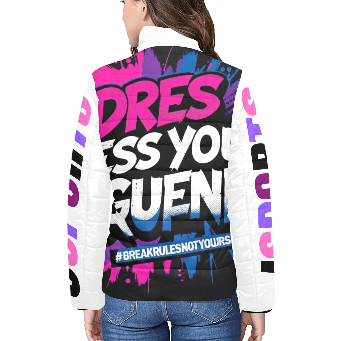 Giacca imbottita donna Dress Power multicolor con maniche bianche JSports