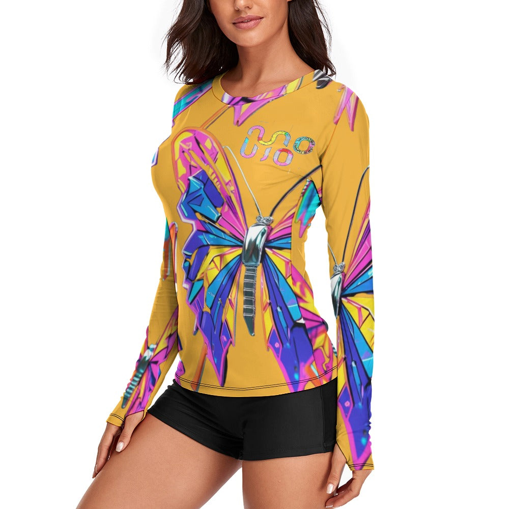 Maglietta donna Wings of Noise maniche lunghe protezione UV – 10 varianti colore