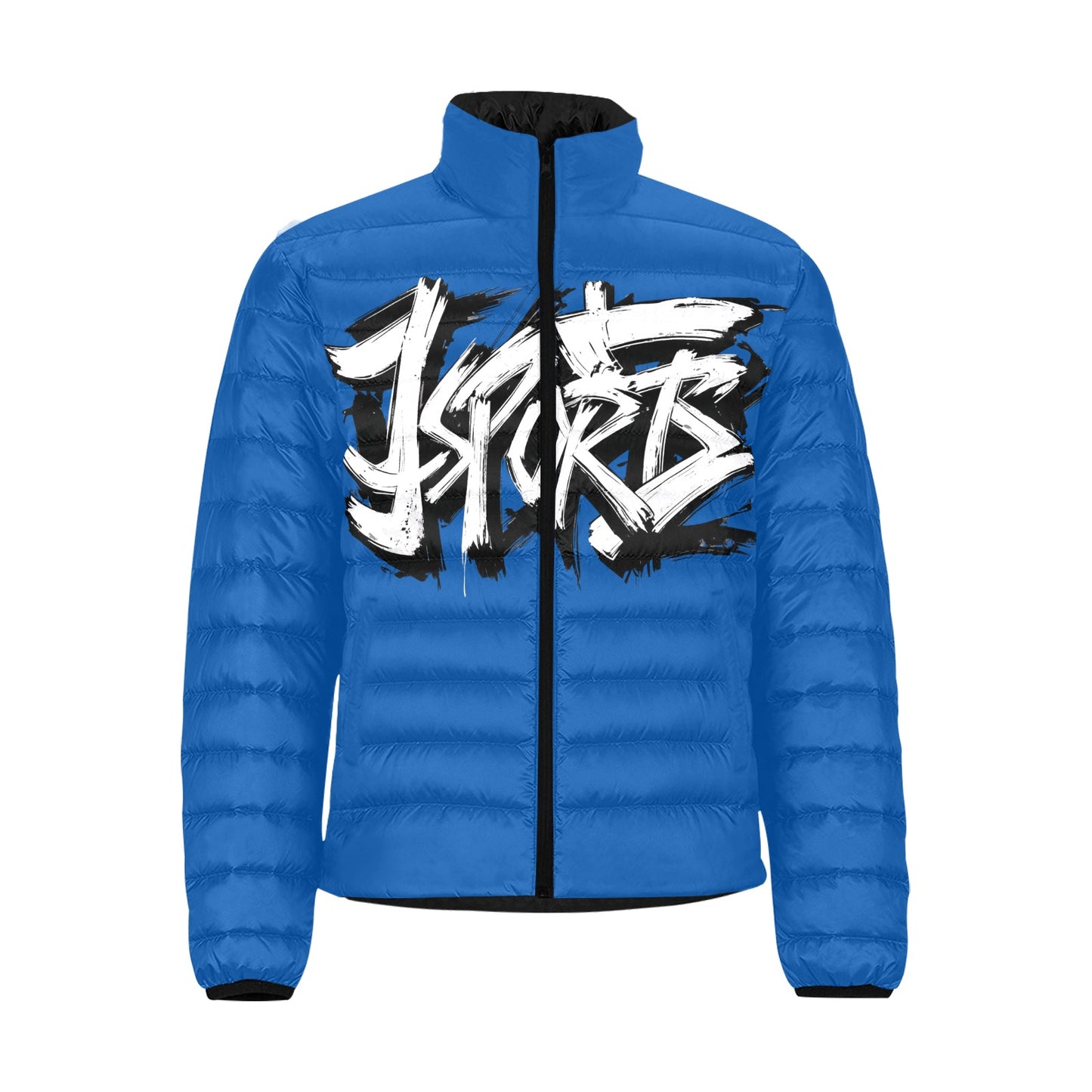 Giacca Bomber Uomo Collezione JSports K20 Sapphire Glow JSHUB – Base Blu Stampa Bianca Centrale