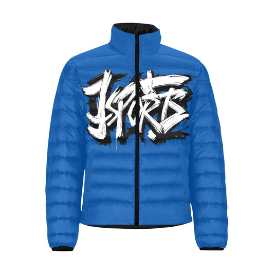 Giacca Bomber Uomo Collezione JSports K20 Sapphire Glow JSHUB – Base Blu Stampa Bianca Centrale