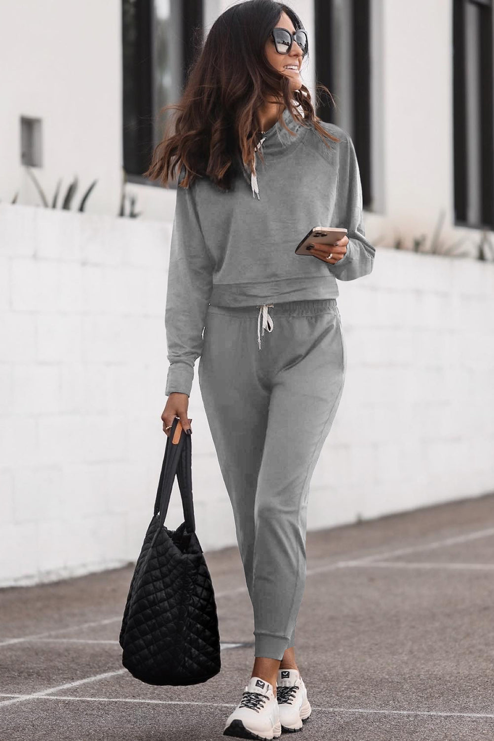 Tuta Lounge Grey High Waist Set