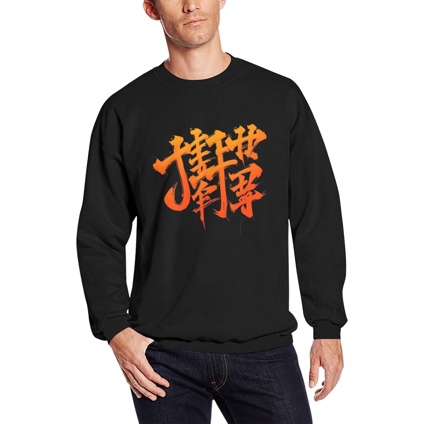 Felpa Uomo "JSPORTS Mono H18 Black-Orange"