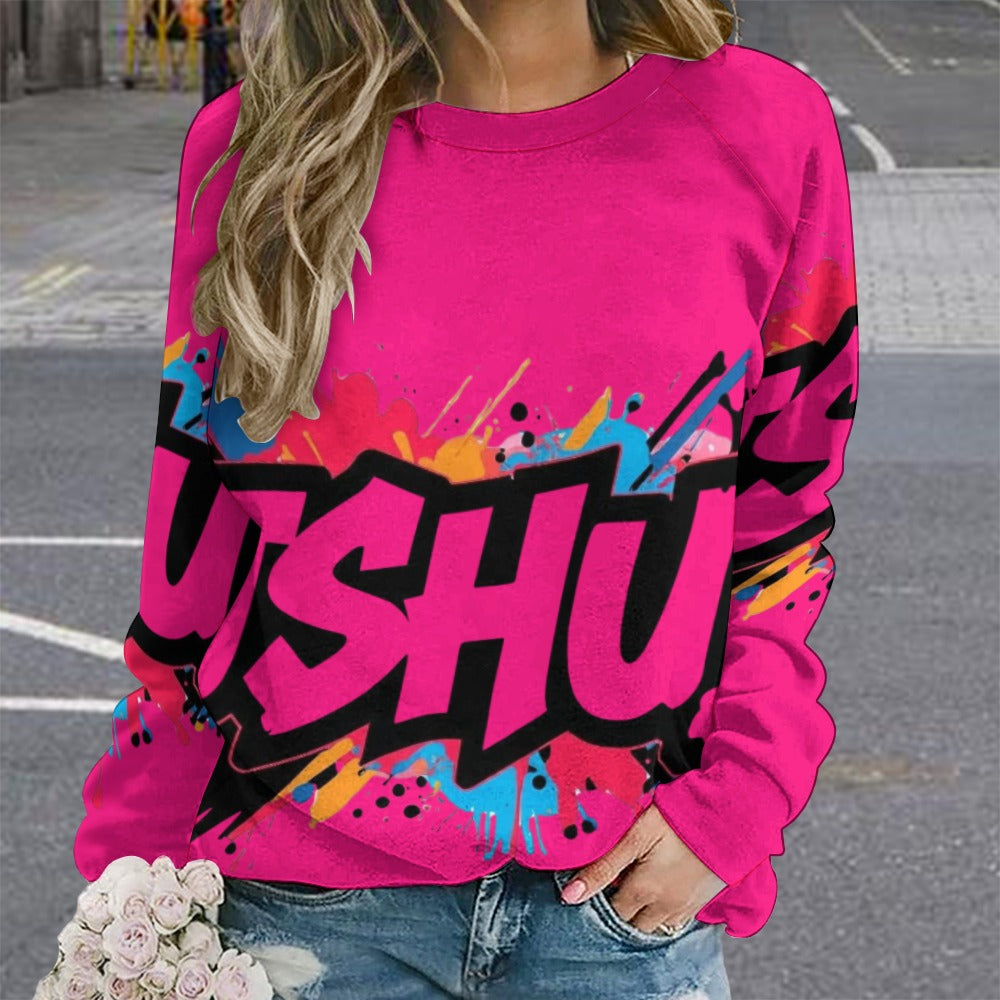 Felpa Donna JSHub Multicolor – Stile Streetwear con Graffiti All-Over