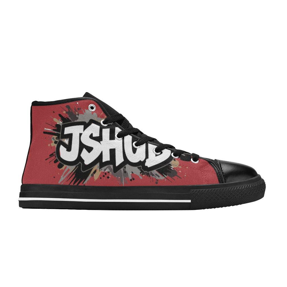 Scarpe Alte da Donna in Tela Urban JSHub Graffiti Dark – Design Esclusivo